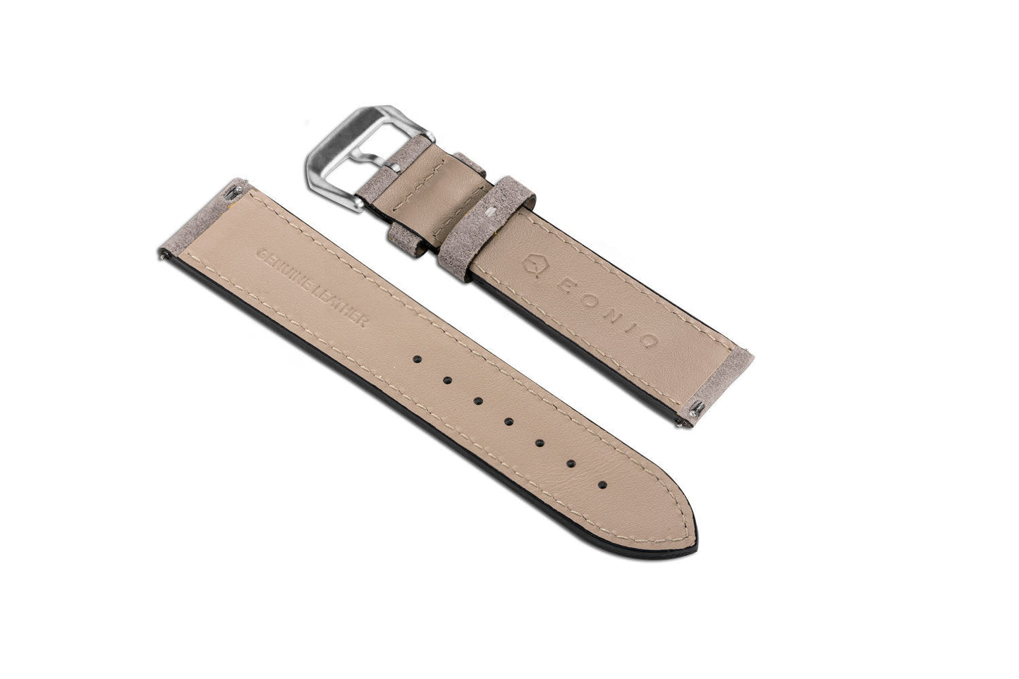 EONIQ nubuck grey strap - leather band
