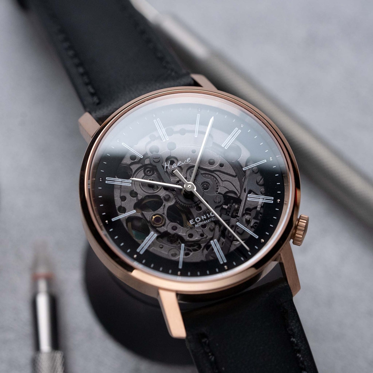 EONIQ custom watch - ALSTER series with sapphire dial - rose gold case 