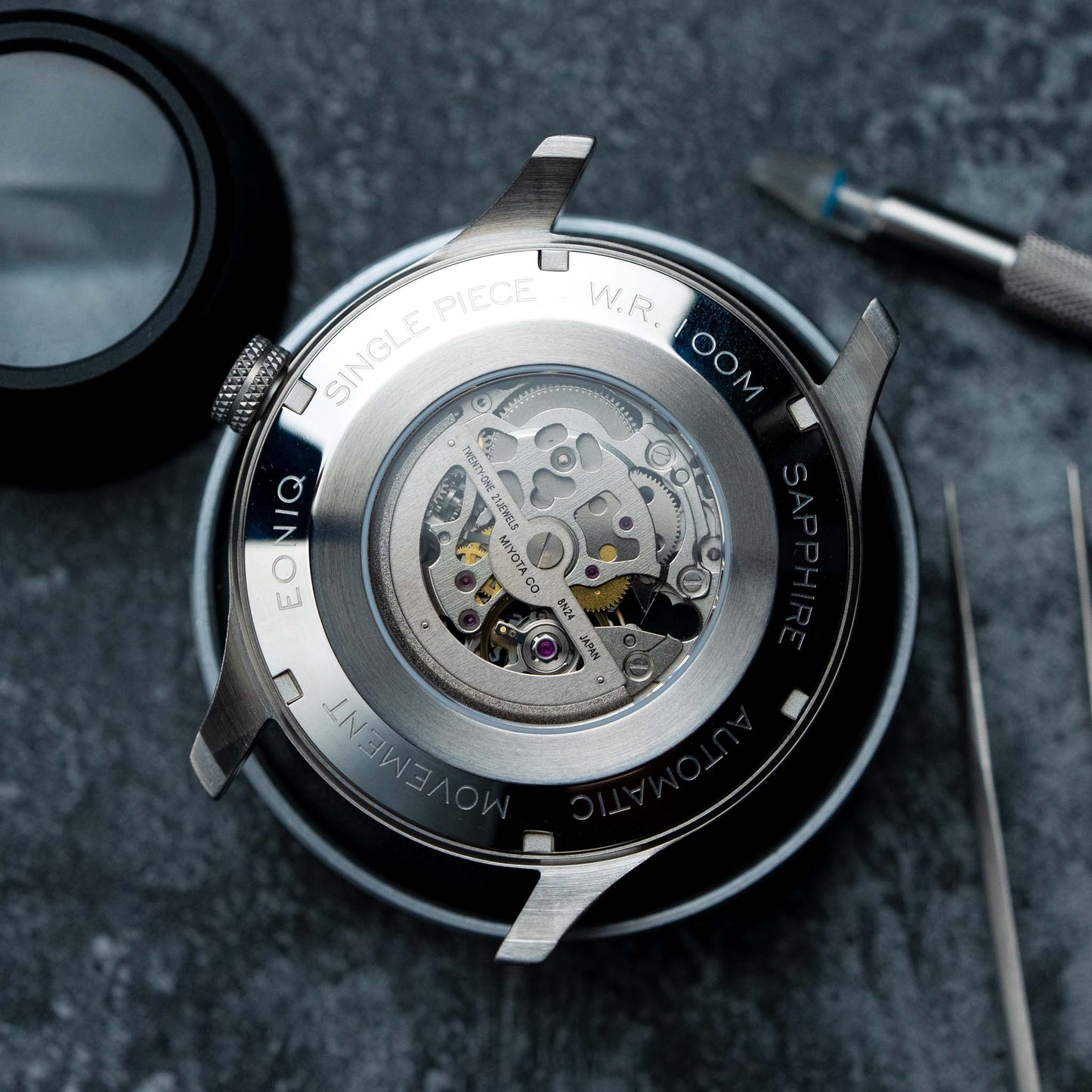 CUSTOM Mechanical Watch | 44mm | EONIQ Navigator 7 - Matte Black