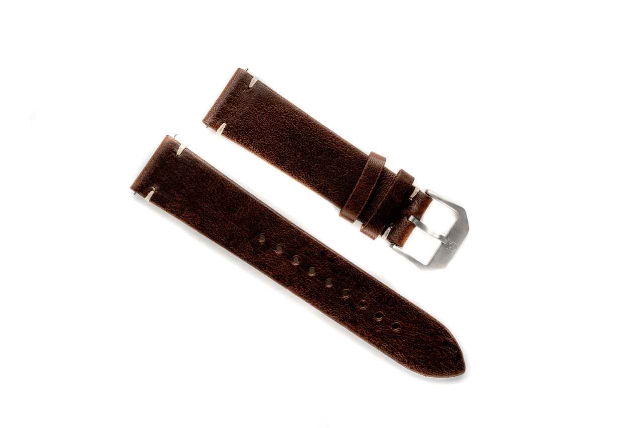 eoniq vintage brown leather strap