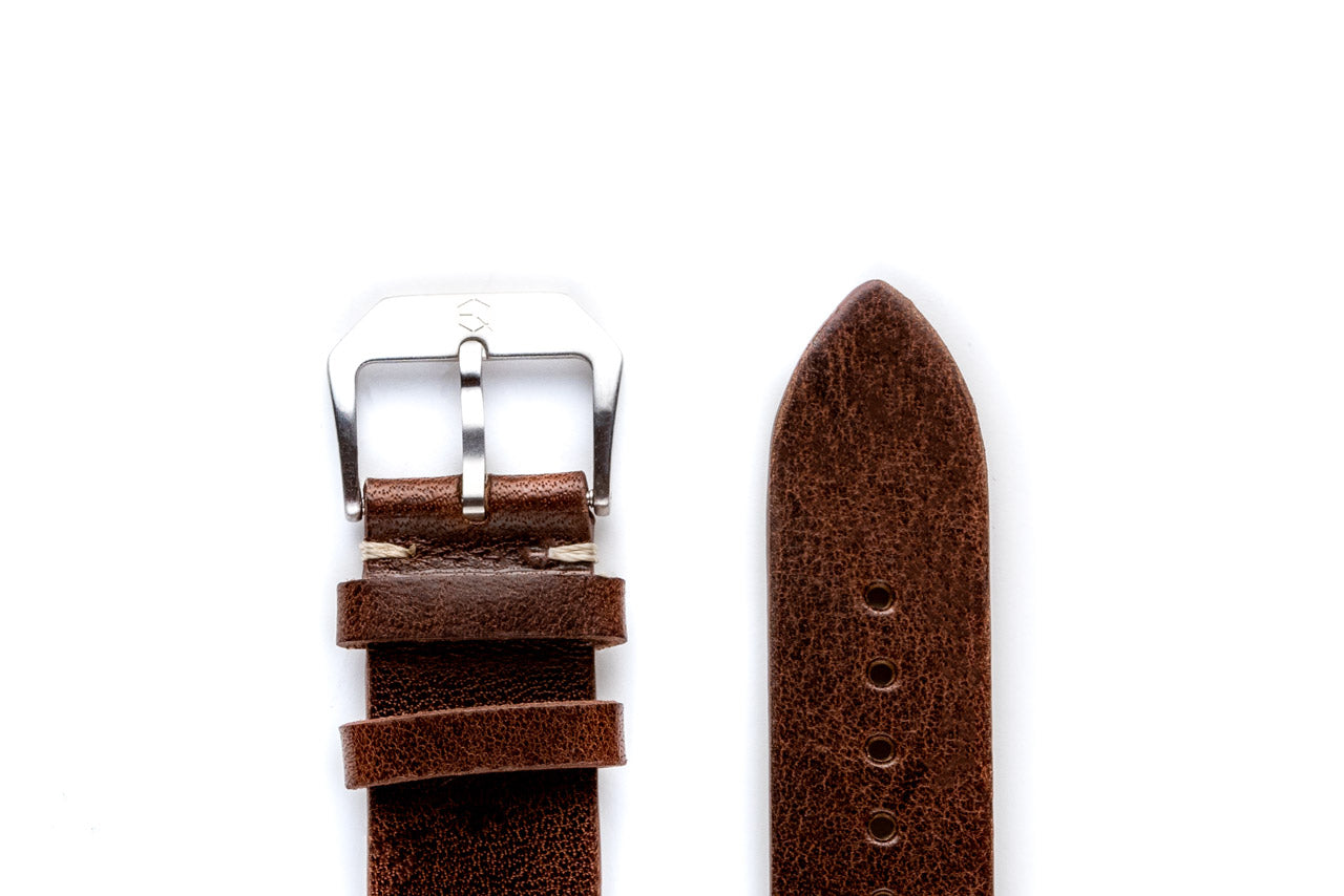 eoniq brown leather watch band
