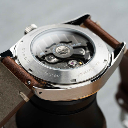EONIQ expedition watch - custom watch with seiko movement and free name engraving - case back