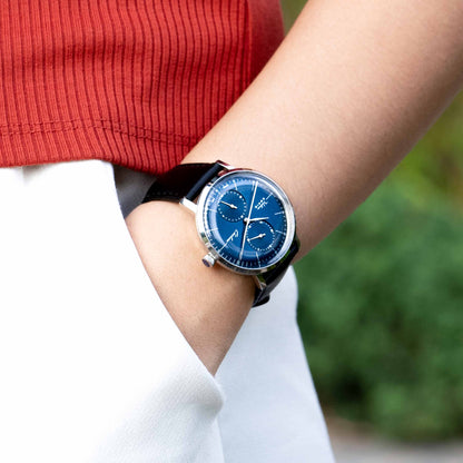 EONIQ Blue CUSTOM Mechanical-Quartz Hybrid Watch - for lady